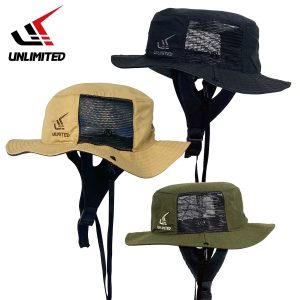 UNLIMITED サーフハット 男女兼用 56-59cm 帽子 水に浮く あご紐 ストラップ バックル付き フローティングハット UVケア ULH0402