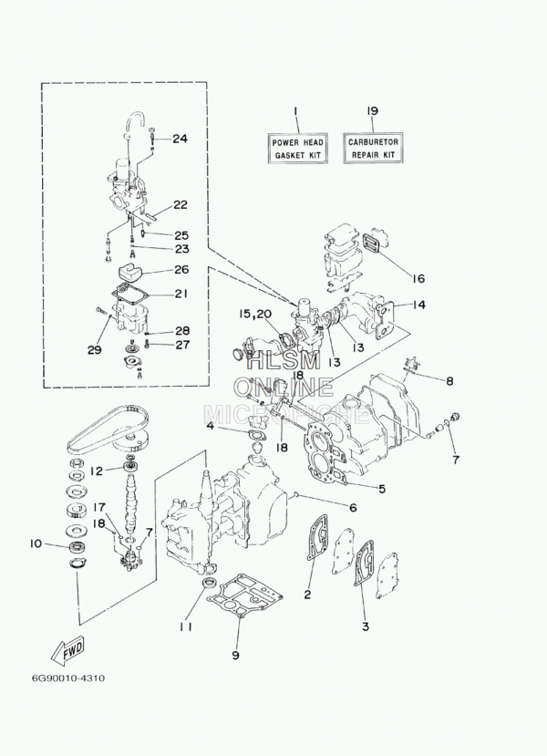 POWER HEAD GASKET KIT