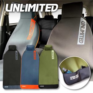 カーシートカバー 防水 車 UNLIMITED ポケット バックベルト付き ウエット素材 マリンスポーツ アウトドア ペット