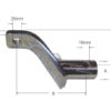 ヒッチボールマウント スラント型 ロータイプ ステンレス 丸パイプ 長さ175mm ライズ50mm タイトジャパン TIGHT JAPAN 0212-04 - 画像 (2)