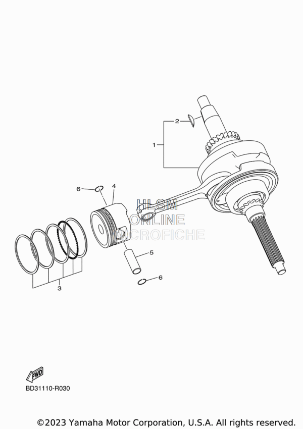 CRANKSHAFT W/ PISTON